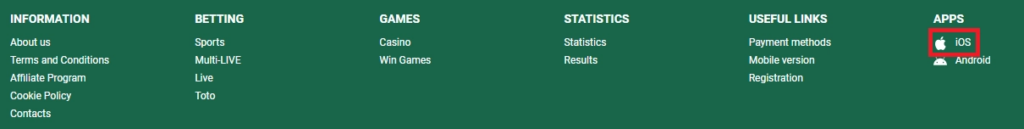 Download Betwinner App on iPhone